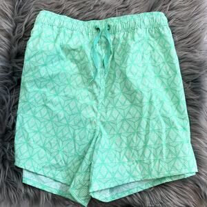 New Lauren James Green/White Patterned Swim Suit, Men's Size 2XL